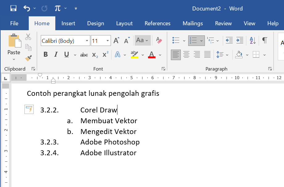 Fungsi Bullets Dan Numbering Di Microsoft Word